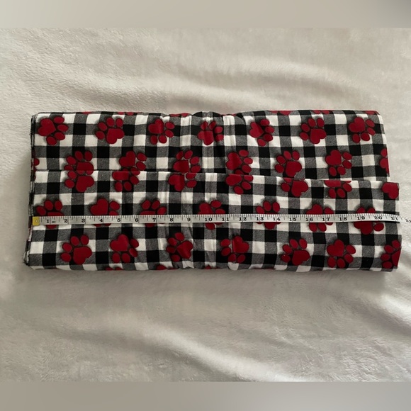 Plaid Paw Print fabric by the yard - Picture 3 of 3